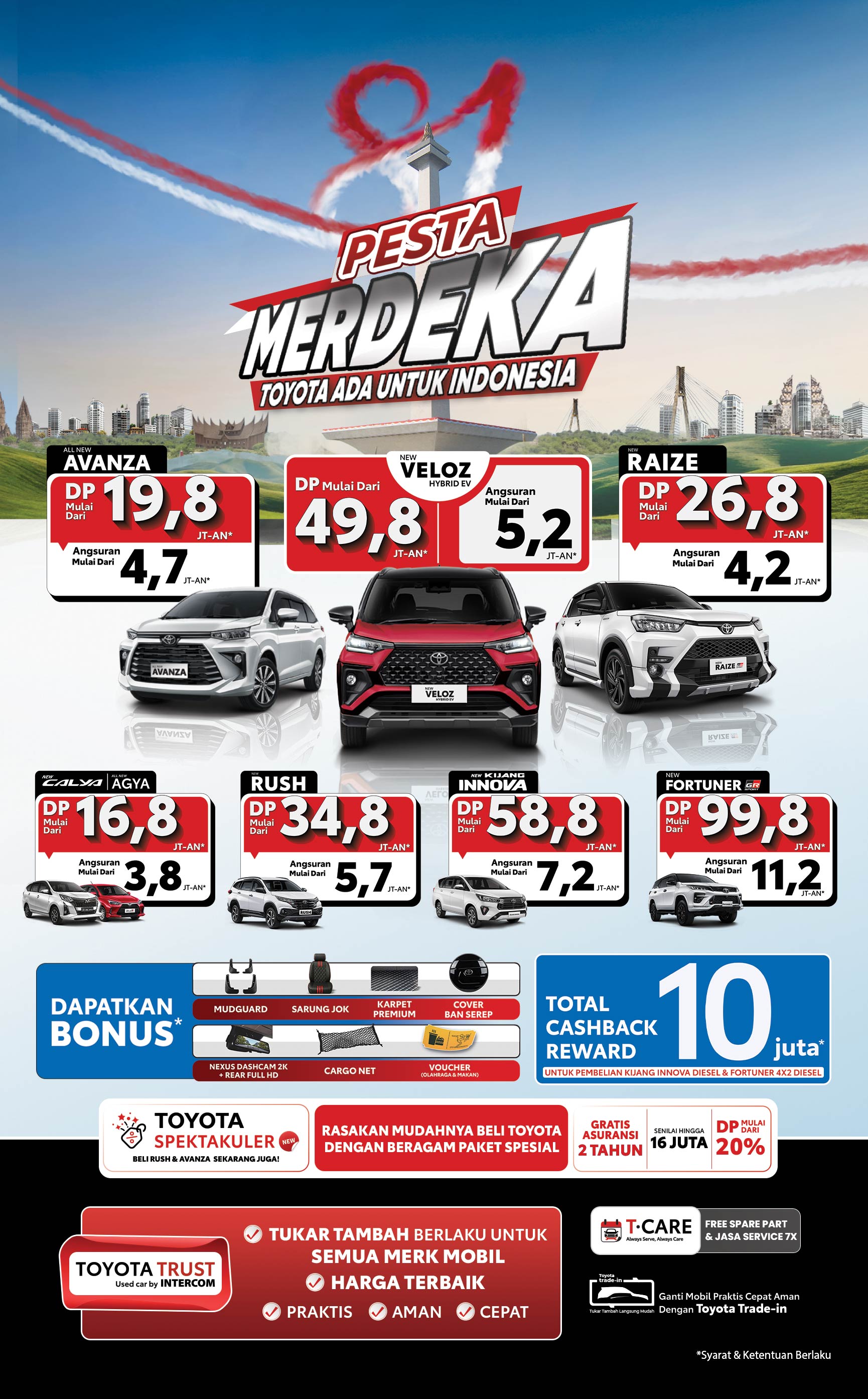 Promo Pesta Merdeka – Toyota Ada Untuk Indonesia